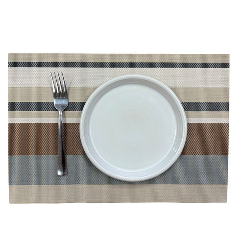 Beige, Blue, and White Placemat - (Set of 6)