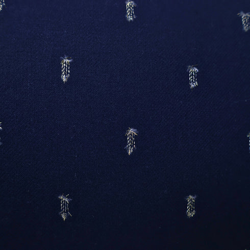 Navy Feather Tinsel Throw Pillow 16" X 24"