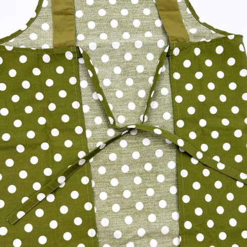 back strap of green apron