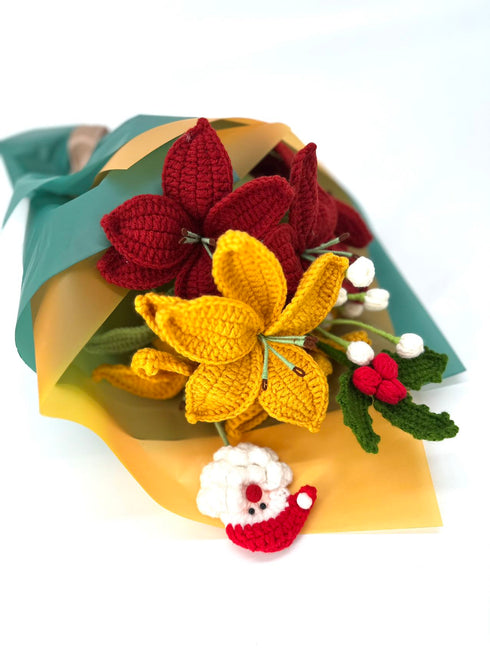 Crochet Flower Bouquet No. 5 Christmas Vibe