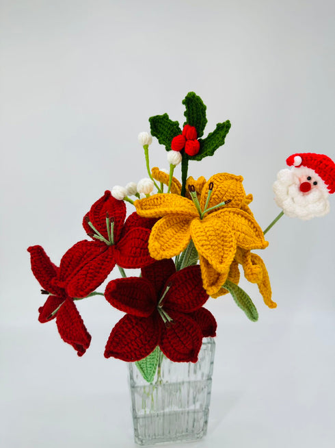 Crochet Flower Bouquet No. 5 Christmas Vibe