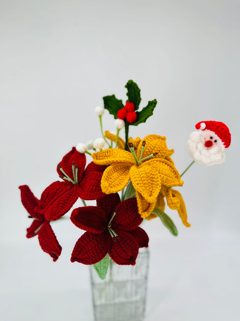 Crochet Flower Bouquet No. 5 Christmas Vibe