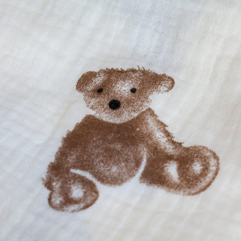 Teddy bear Print Swaddle Baby Blanket | 39" x 39"