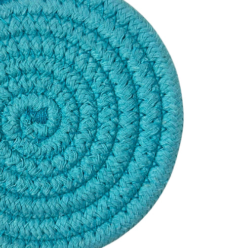 Rope Coasters Blue and White 4.3" Round