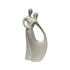 loving dancing white ceramic couple statues