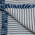 boucle homes detailed blue striped throw blanket