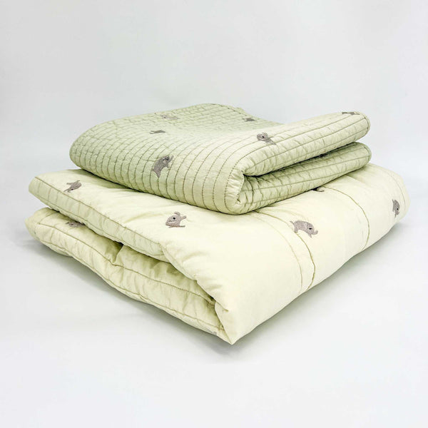 elephant comforter set side view