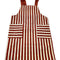 flat image of red apron with white stripes