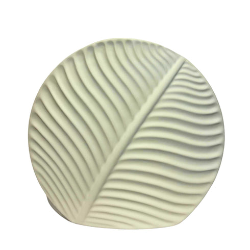 medium sized white flower leaf vase