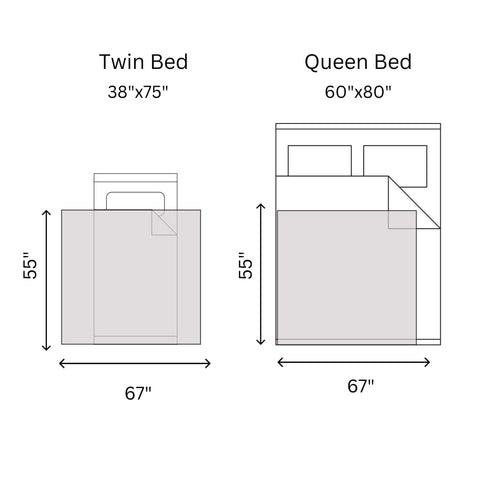 Mantas multicolores de pata de gallo de 140 x 170 cm + borla de 7,6 cm