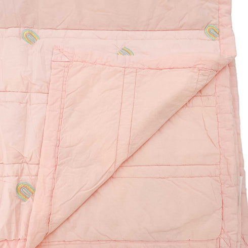 pink rainbow nursery comforter