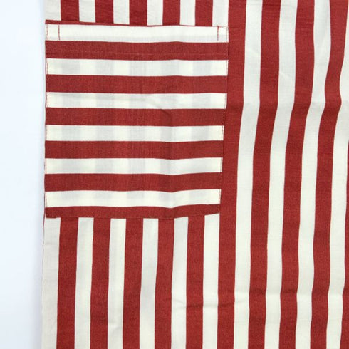 red apron with pocket