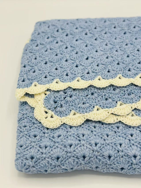 Manta de crochet para niños y bebés, decoración de habitación infantil, regalo para niños, mezcla de lana peinada y algodón
