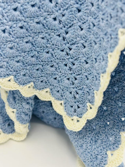 Manta de crochet para niños y bebés, decoración de habitación infantil, regalo para niños, mezcla de lana peinada y algodón