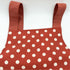 straps of red apron