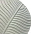 right side zoomed in to the leaf white vase to view unique patterned texture